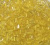 50g 5x4x2mm Yellow Lined Crystal Tile Beads